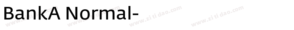 BankA Normal字体转换